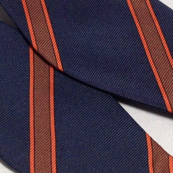 NEW Lanae Joy Silk Adjustable Bow Tie Bowtie / Blue Orange / Privat… - Picture 3 of 4